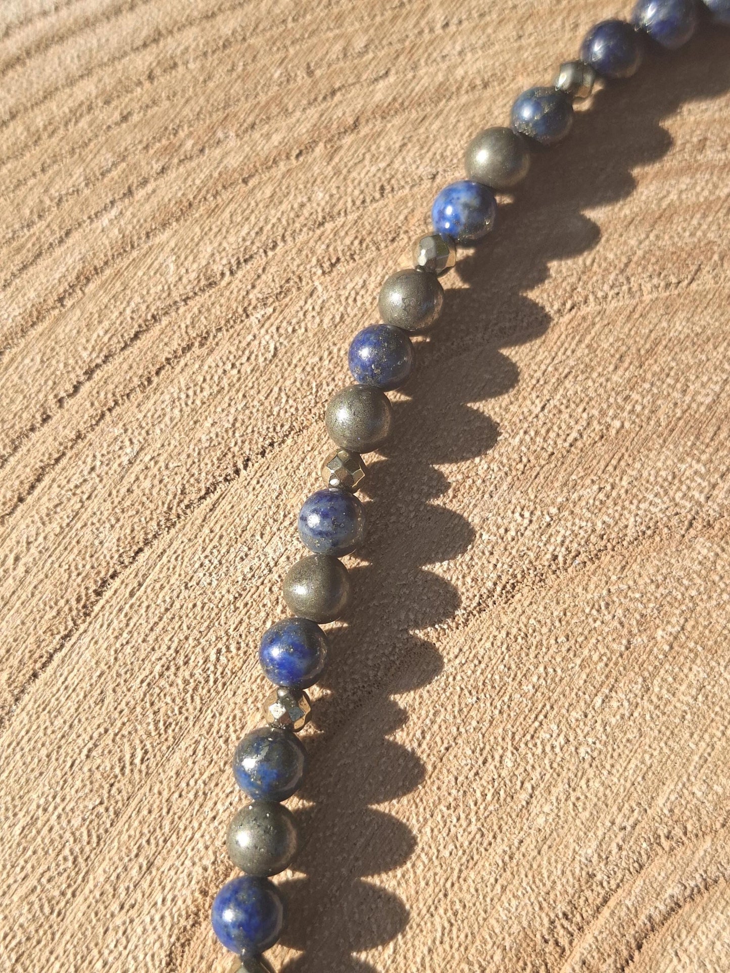 Collier Lapis Lazuli, Pyrite