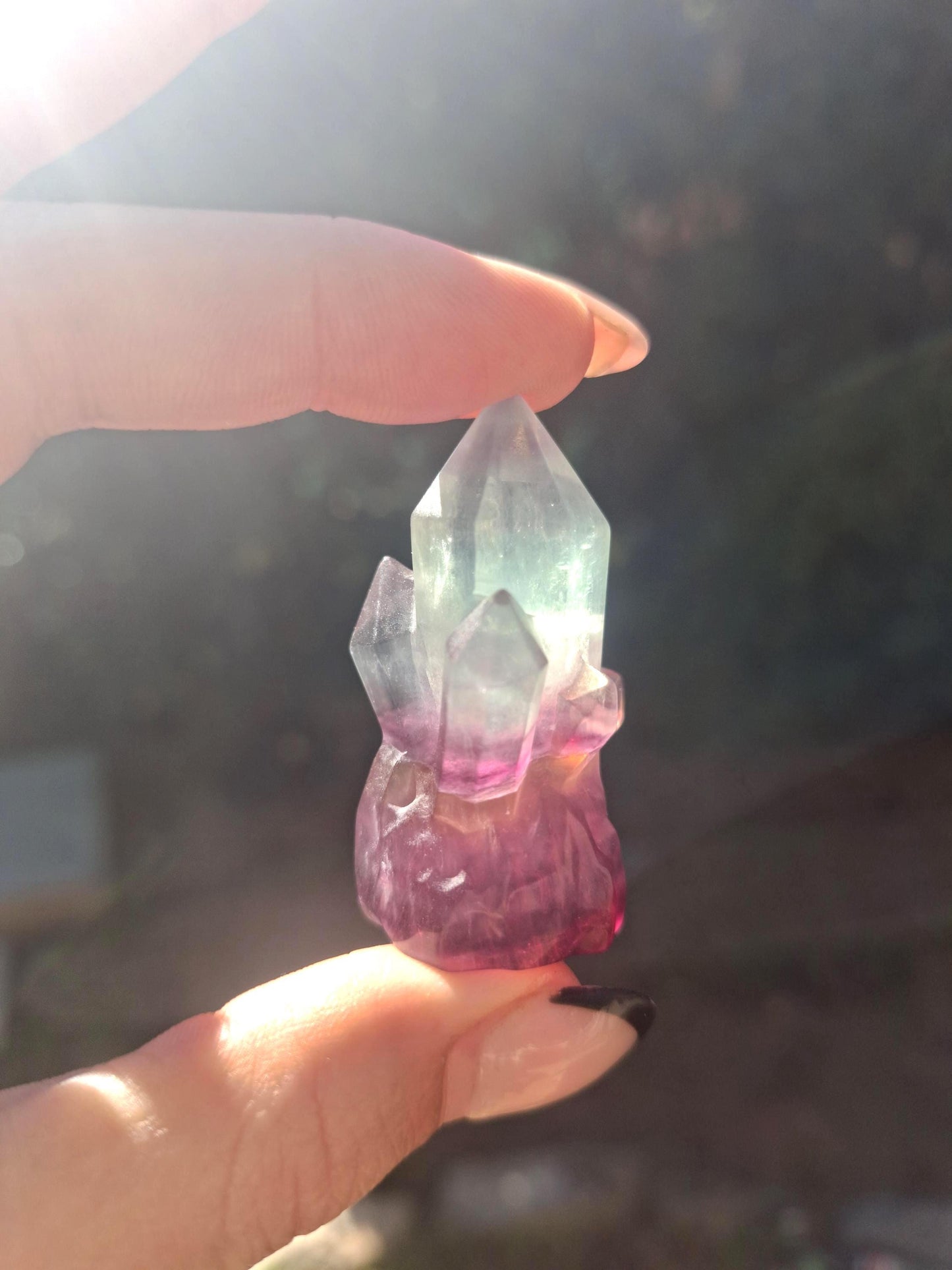 Pointe Fluorite, tour Fluorite, fluorite arc en ciel