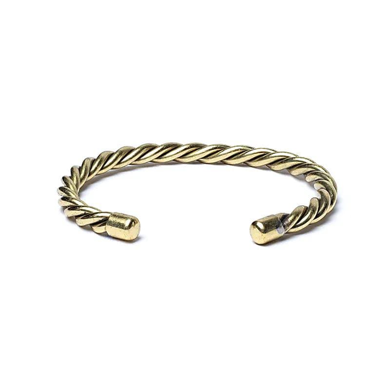 Bracelet jonc doré, bracelet laiton
