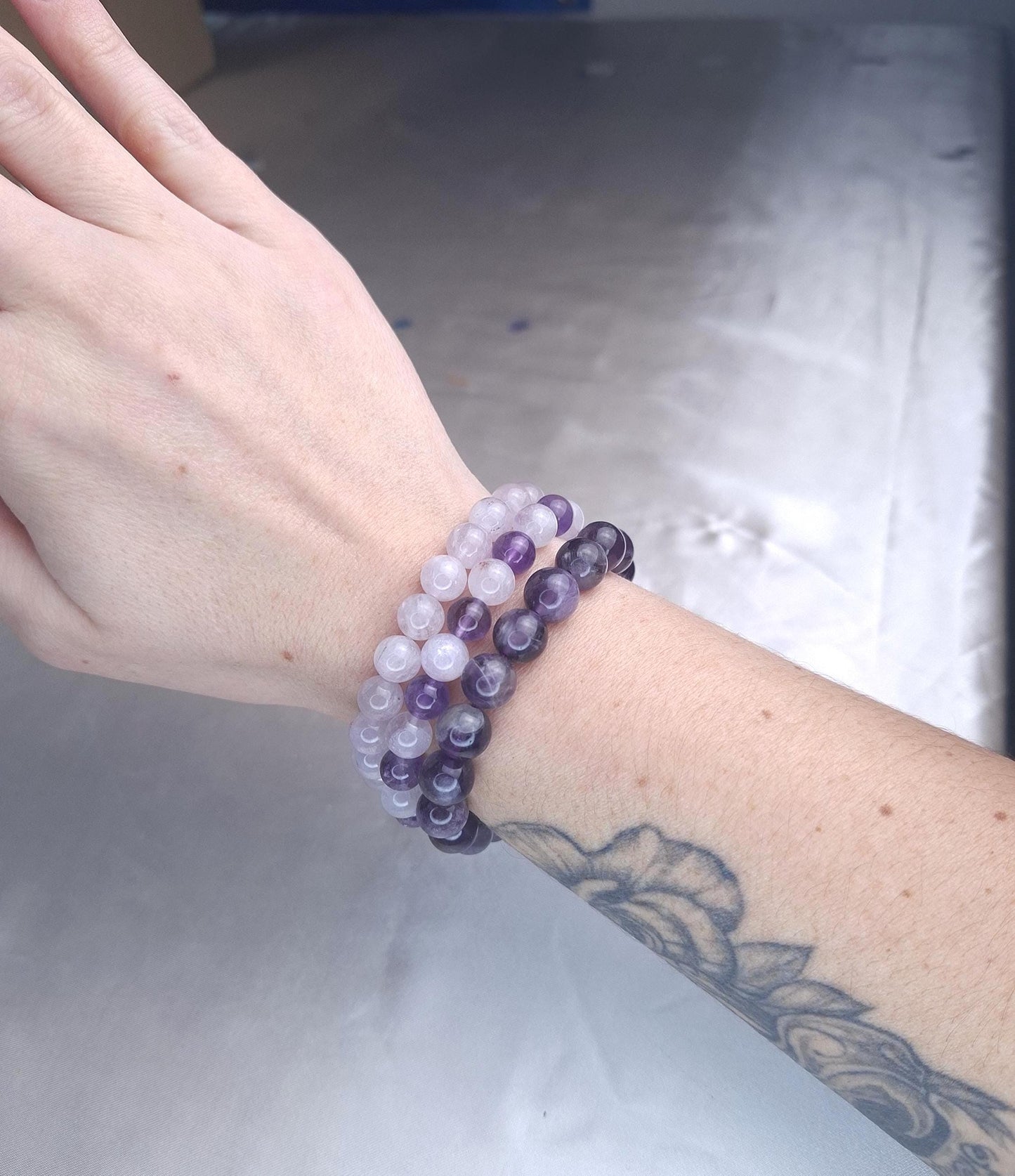 Bracelet Améthyste naturelle, bracelet Améthyste lavande
