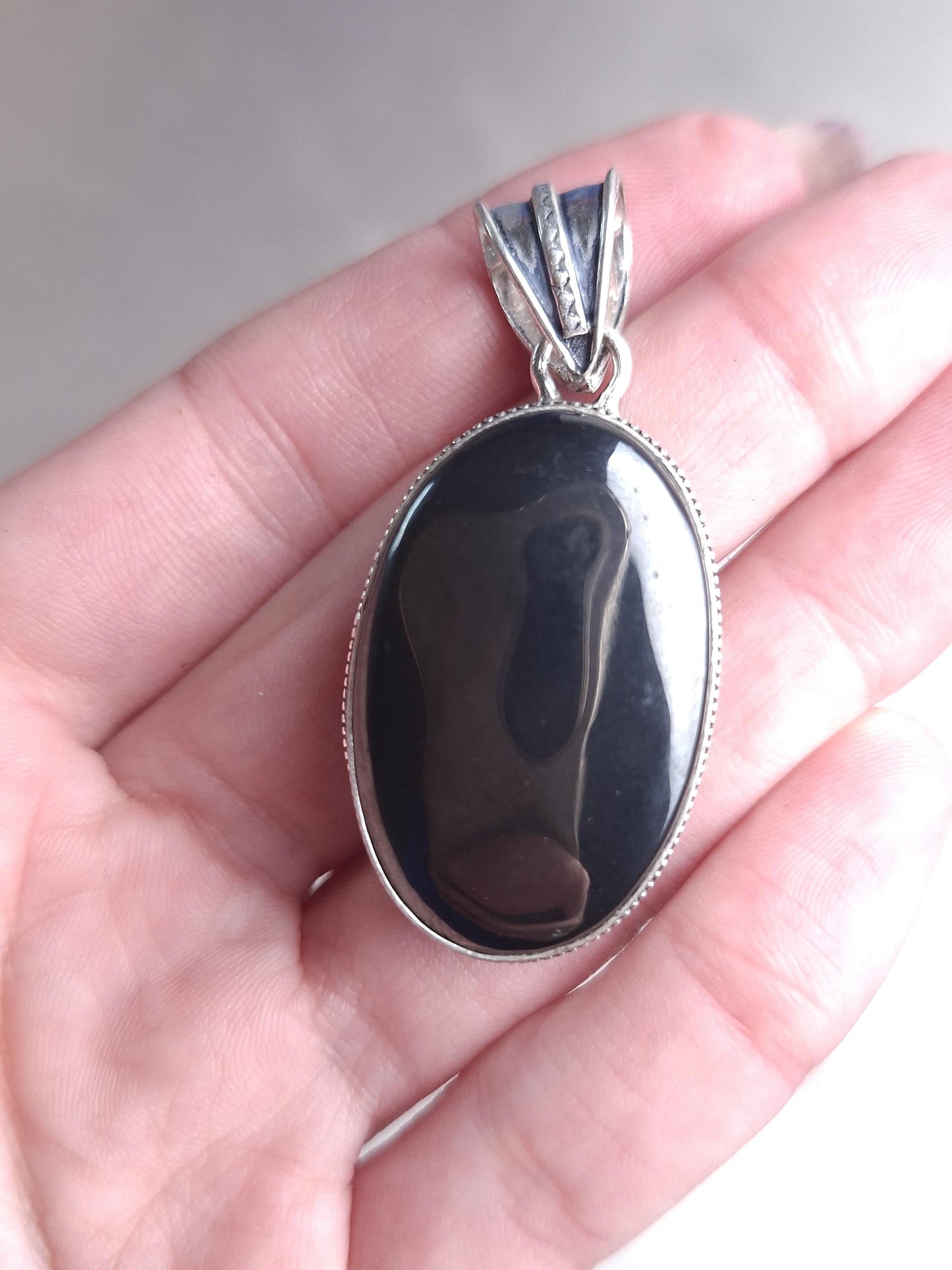 Pendentif Hématite, argent 925