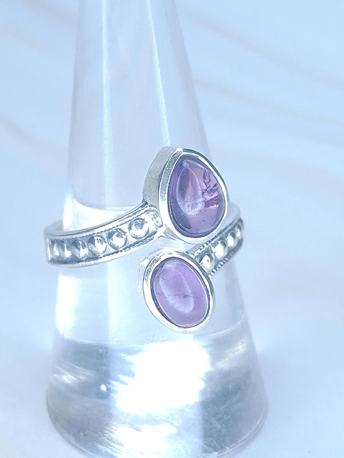 Bague Améthyste naturelle, argent 925
