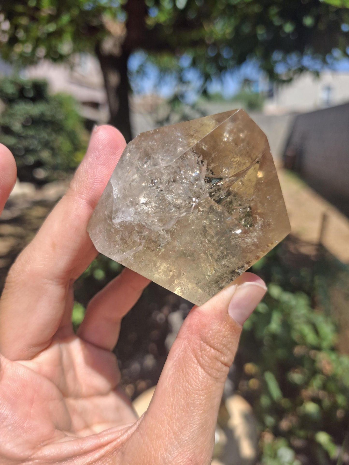 Citrine naturelle, pointe polie, Citrine qualité A