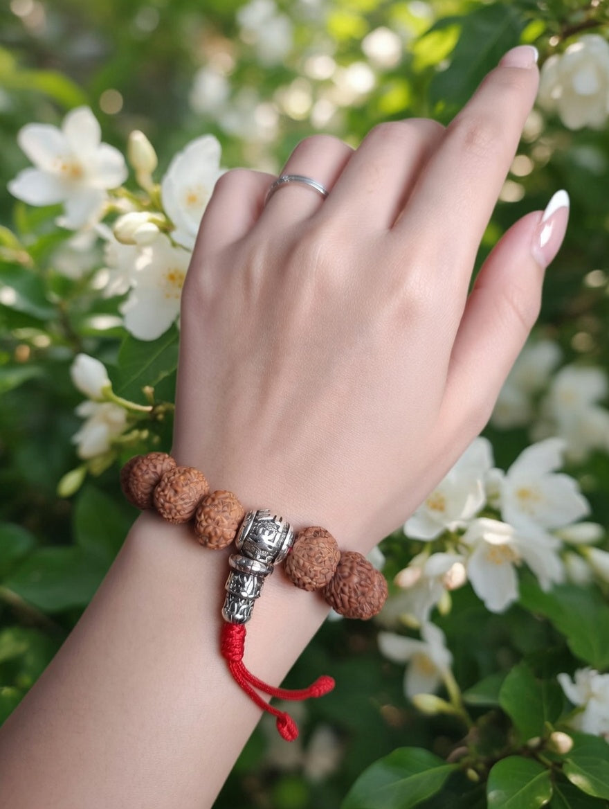 Bracelet Rudraksha Om Mani Padme Hum