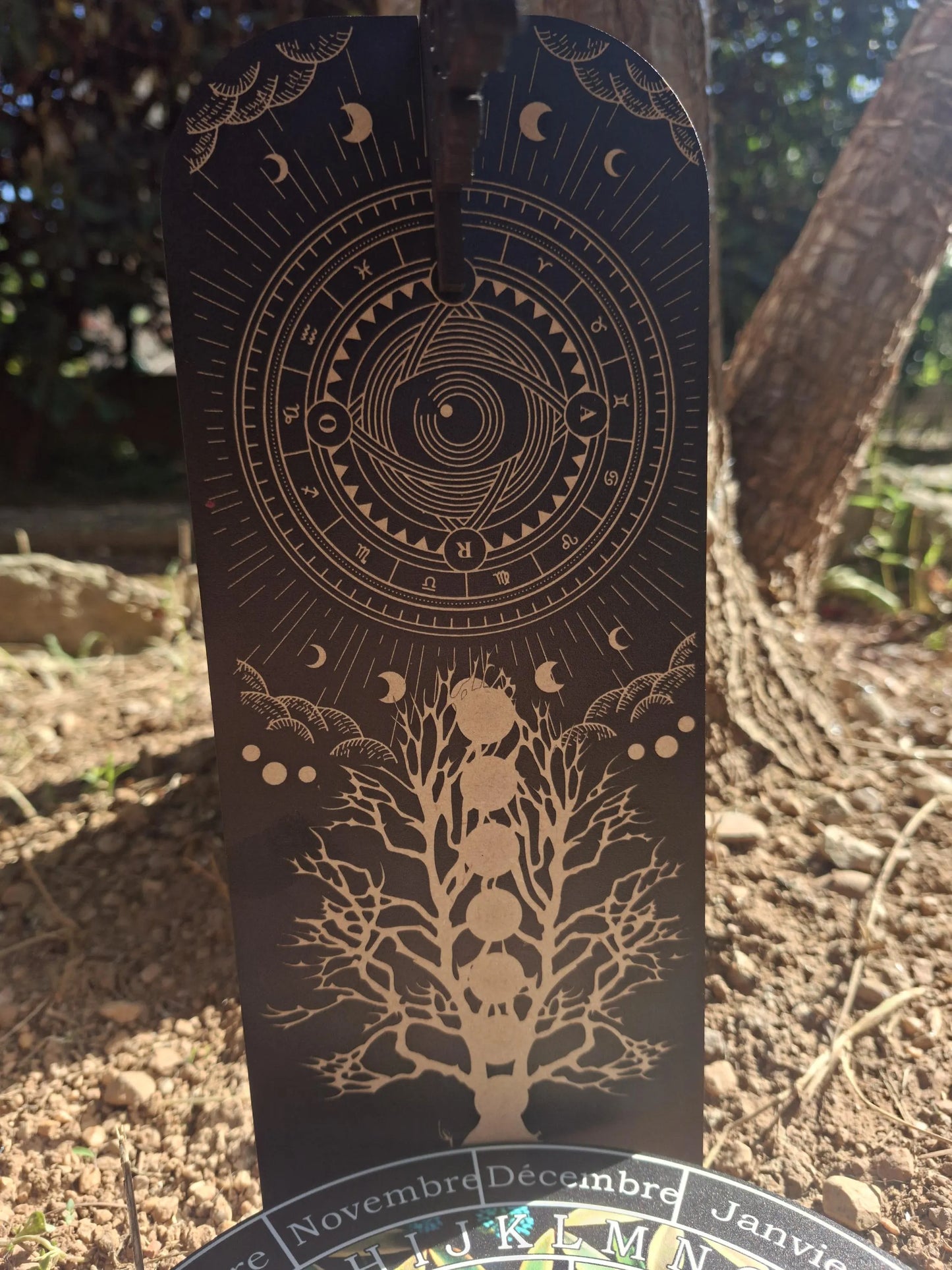 Planche de divination fleur de vie en bois
