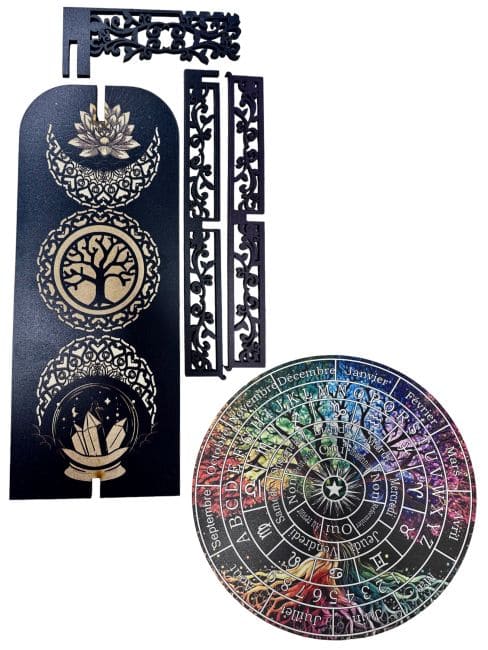 Planche de divination arbre de vie en bois