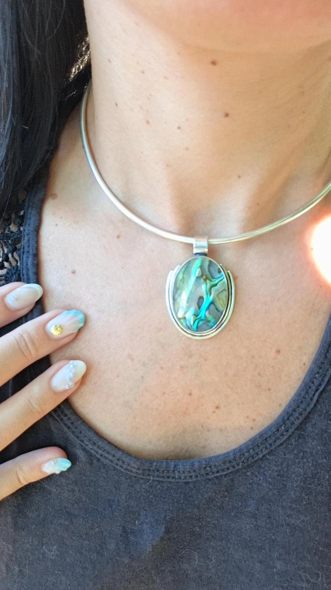 Pendentif Abalone, argent 925