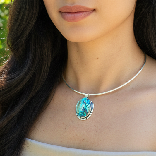 Pendentif Abalone, argent 925