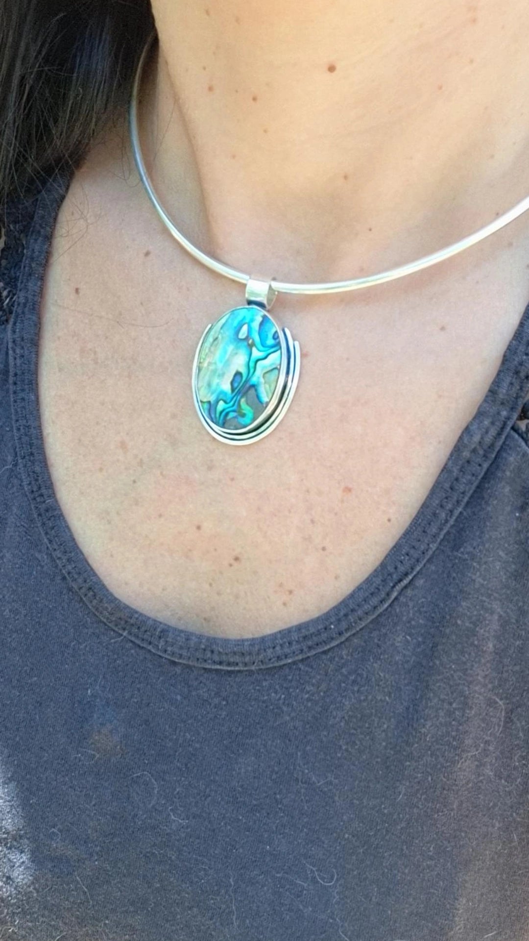 Pendentif Abalone, argent 925