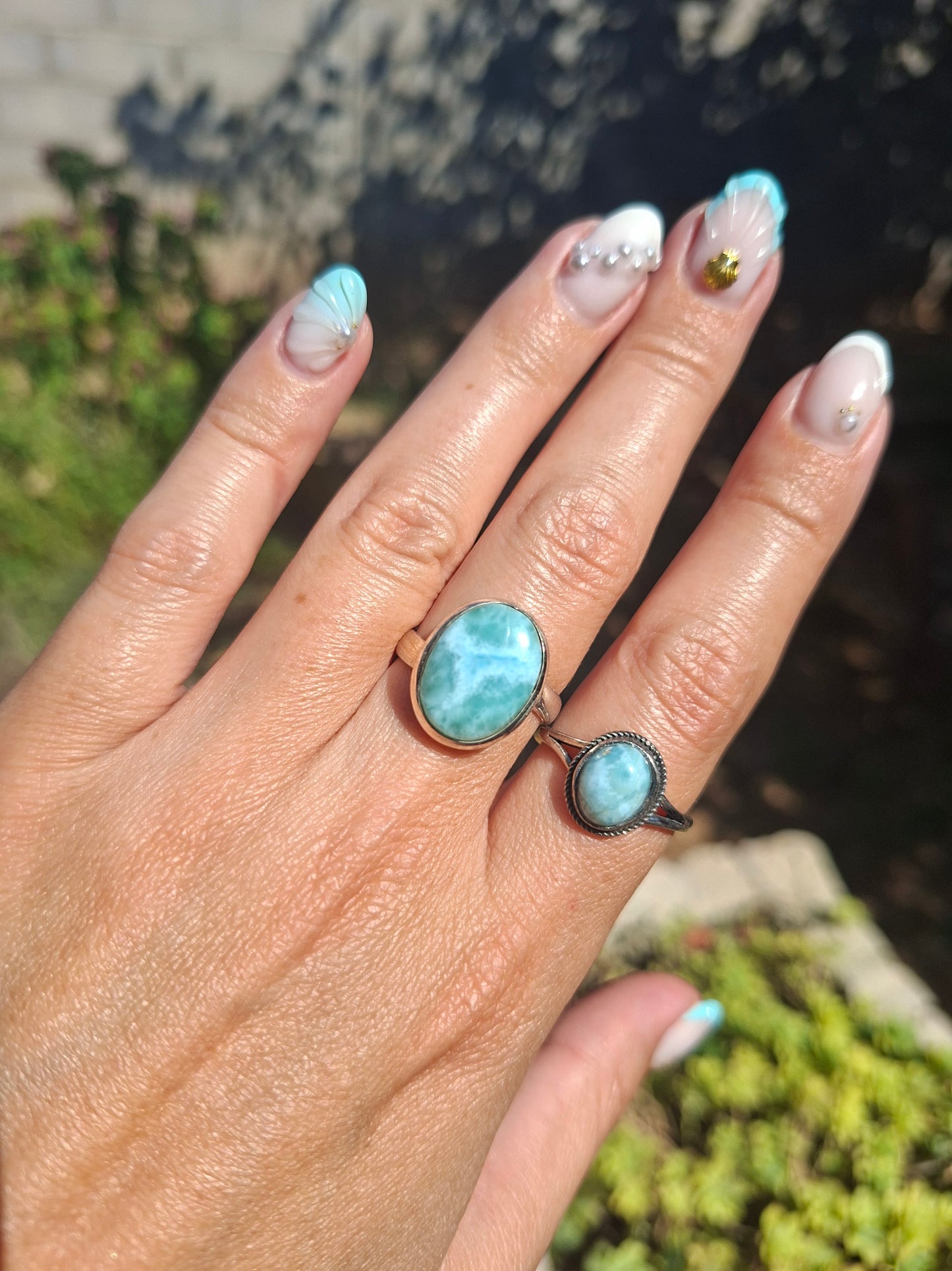 Bague Larimar, argent 925