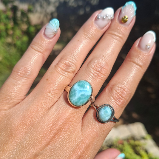 Bague Larimar, argent 925