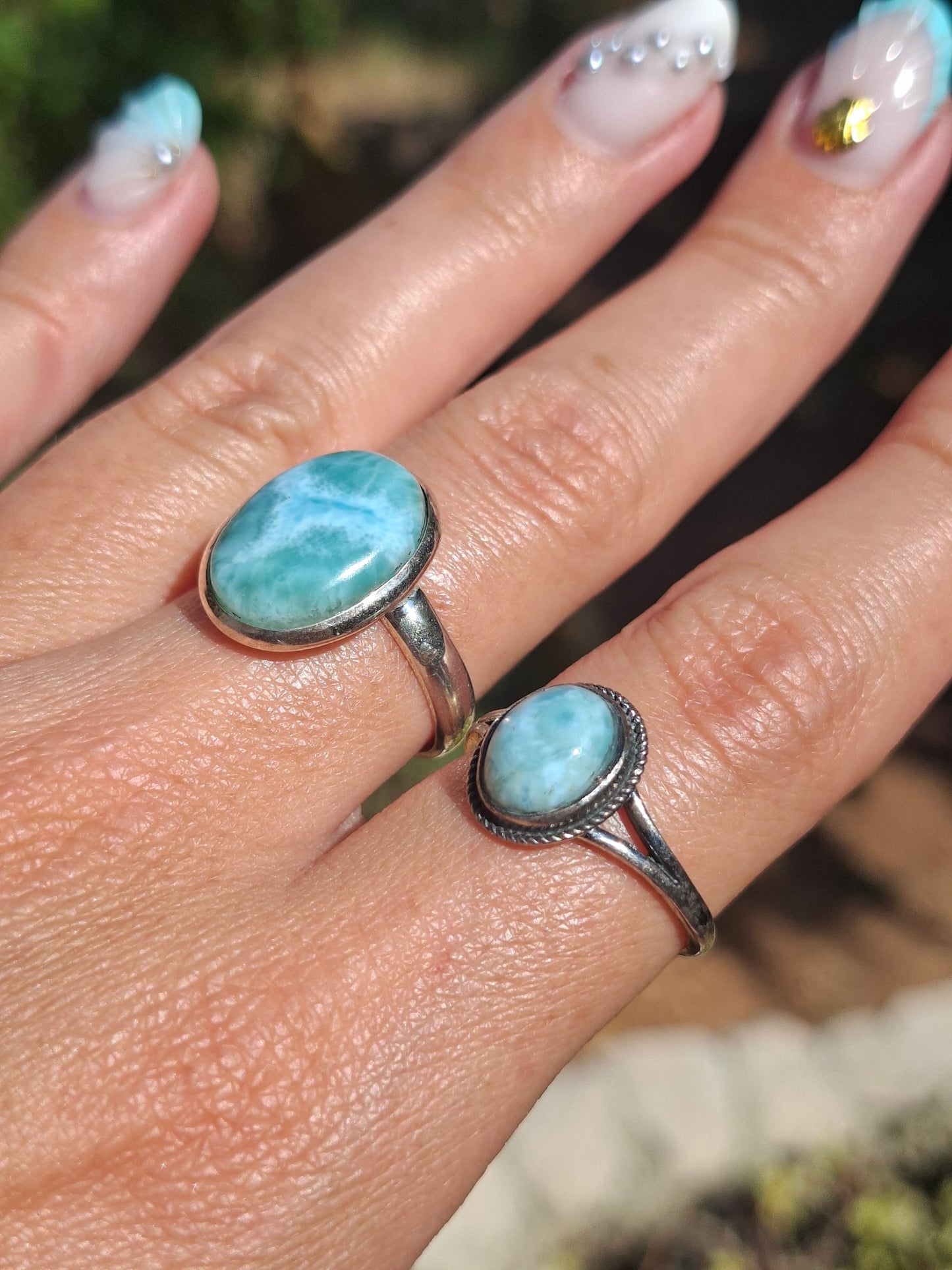 Bague Larimar, argent 925