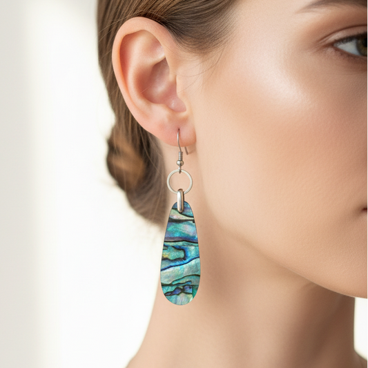 Boucles d'oreilles Abalone, acier inox