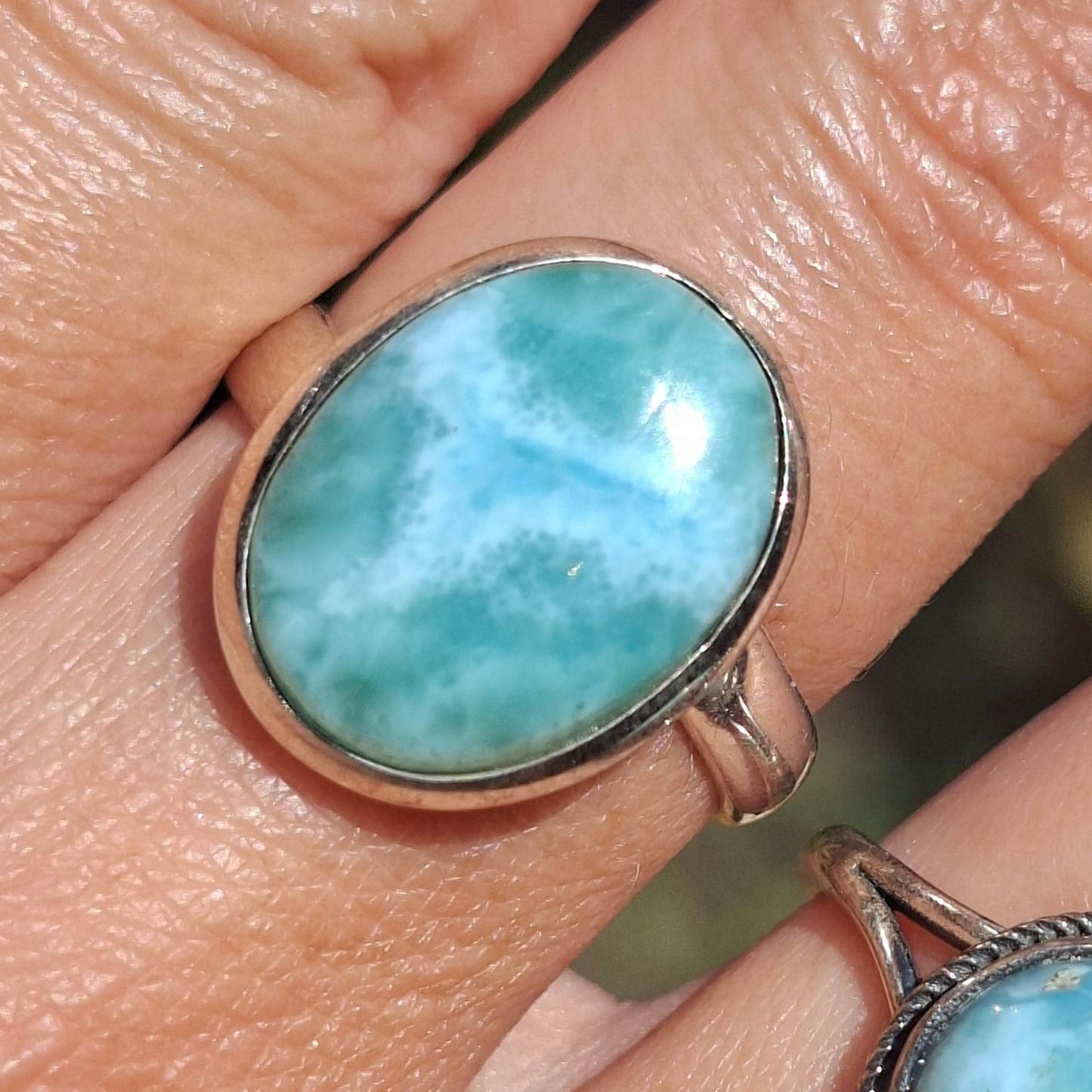 Bague Larimar, argent 925