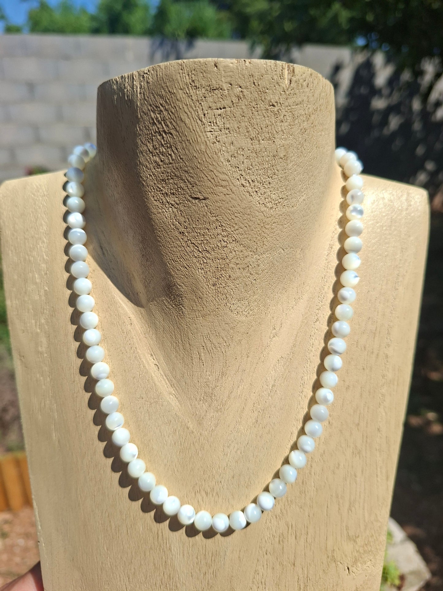 Collier Nacre blanche