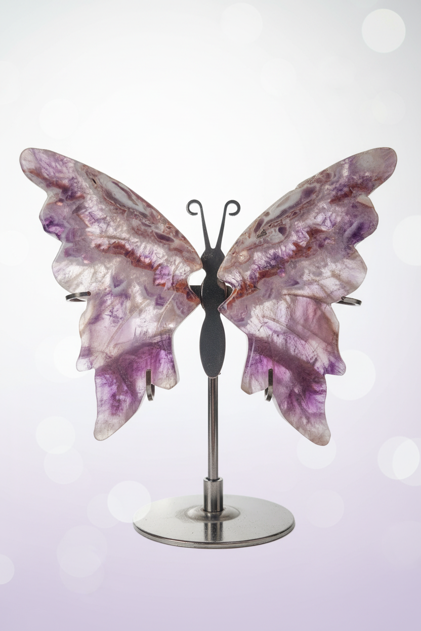 Papillon Améthyste avec socle