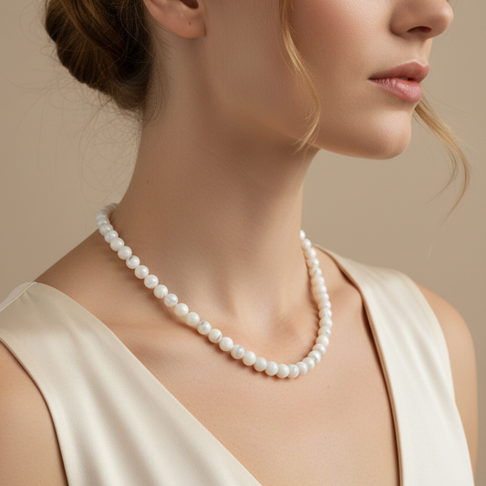 Collier Nacre blanche