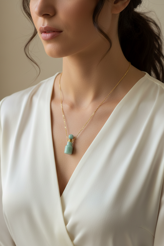 Collier fiole Amazonite
