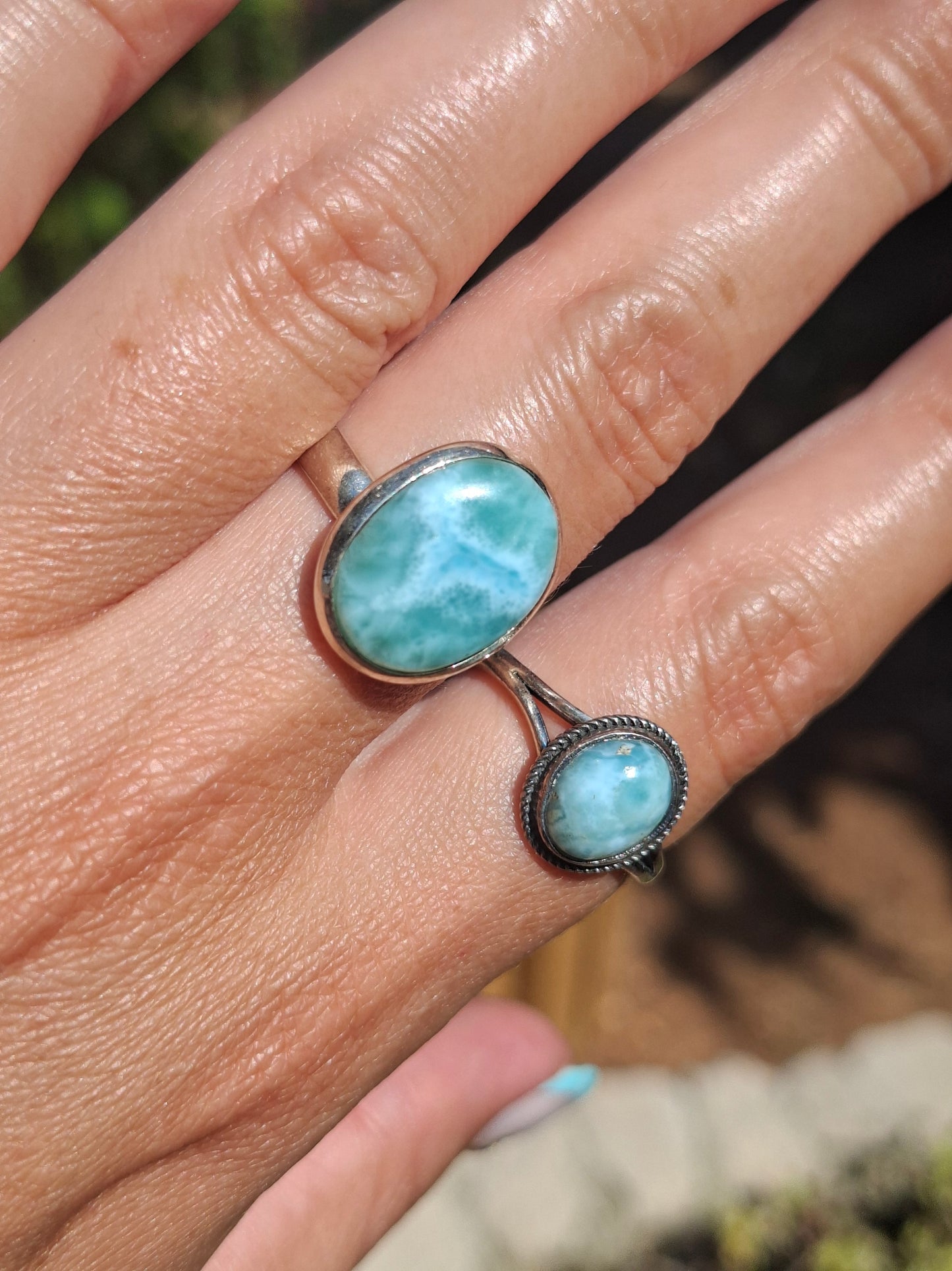 Bague Larimar, argent 925