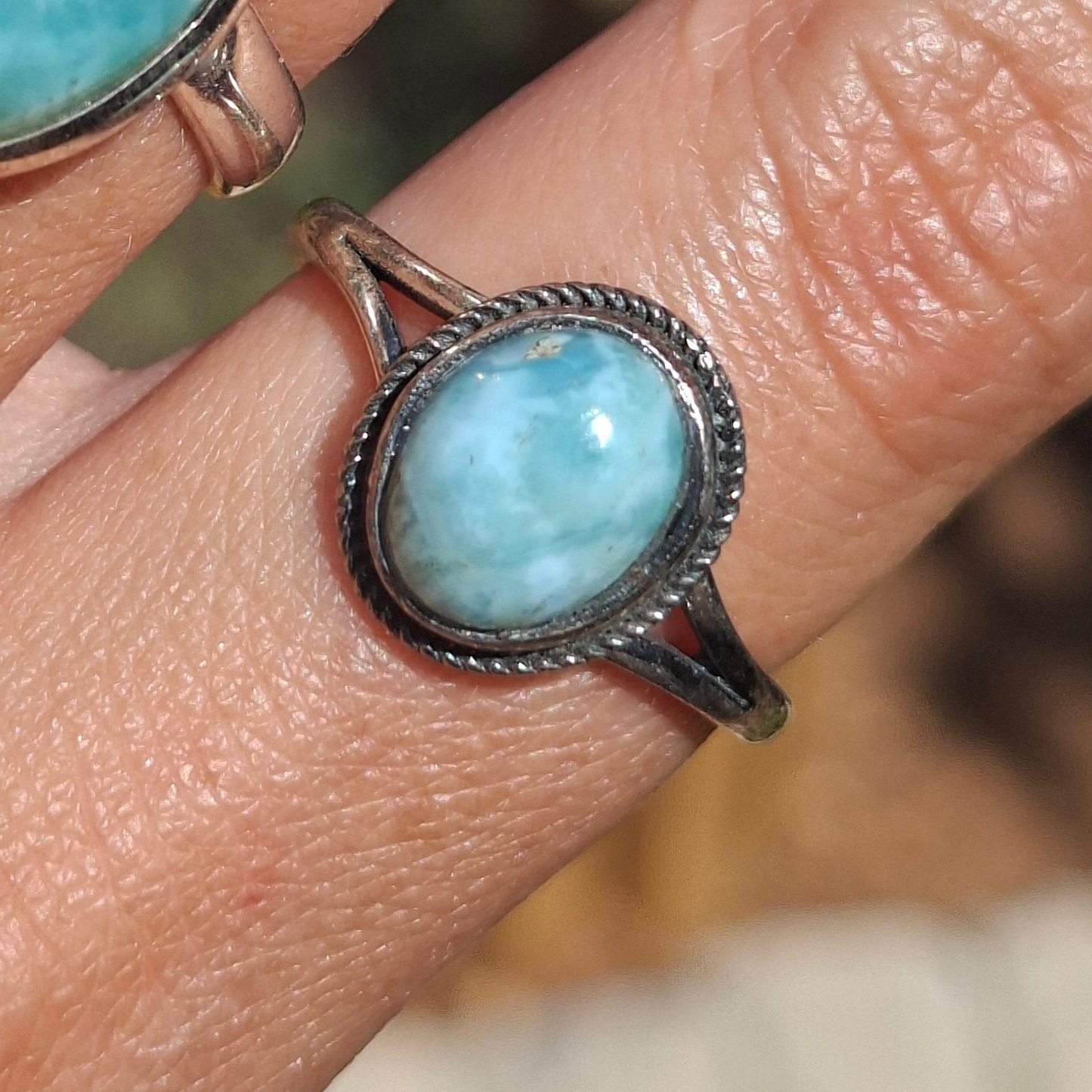 Bague Larimar, argent 925