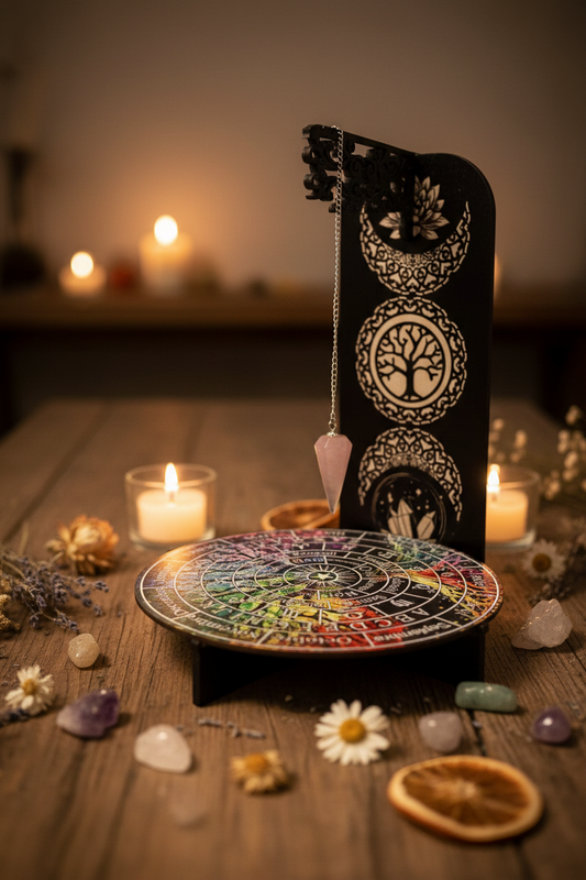 Planche de divination arbre de vie en bois
